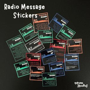 F1 drivers radio message stickers