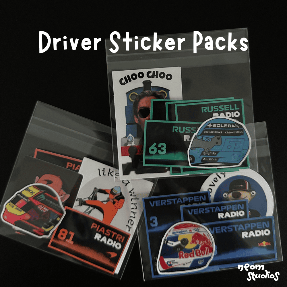 F1 driver sticker packs